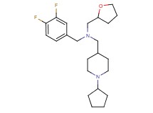 1-(1-cyclopentyl-4-piperidinyl)-N-(3,4-difluorobenzyl)-N-(tetrahydro-2-furanylmethyl)methanamine