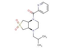 (4aS*,7aR*)-1-isobutyl-4-(2-pyridinylcarbonyl)octahydrothieno[3,4-b]pyrazine 6,6-dioxide