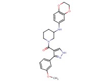 N-(2,3-dihydro-1,4-benzodioxin-6-yl)-1-{[3-(3-methoxyphenyl)-1H-pyrazol-4-yl]carbonyl}-3-piperidinamine