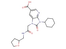 3-cyclohexyl-2-oxo-1-{2-oxo-2-[(tetrahydrofuran-2-ylmethyl)amino]ethyl}-2,3-dihydro-1H-imidazo[4,5-b]pyridine-6-carboxylic acid