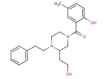 2-{[3-(2-hydroxyethyl)-4-(2-phenylethyl)-1-piperazinyl]carbonyl}-4-methylphenol