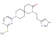 2-[2-(1H-imidazol-4-yl)ethyl]-9-[2-(methylthio)pyrimidin-4-yl]-2,9-diazaspiro[5.5]undecan-3-one