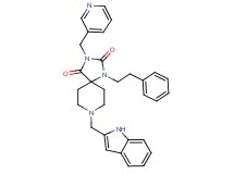 8-(1H-indol-2-ylmethyl)-1-(2-phenylethyl)-3-(3-pyridinylmethyl)-1,3,8-triazaspiro[4.5]decane-2,4-dione