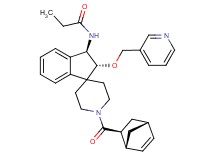 N-[(2R*,3R*)-1'-[(1R*,2S*,4R*)-bicyclo[2.2.1]hept-5-en-2-ylcarbonyl]-2-(3-pyridinylmethoxy)-2,3-dihydrospiro[indene-1,4'-piperidin]-3-yl]propanamide