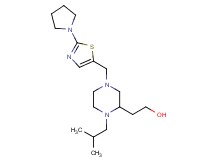 2-(1-isobutyl-4-{[2-(1-pyrrolidinyl)-1,3-thiazol-5-yl]methyl}-2-piperazinyl)ethanol