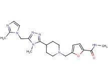 N-methyl-5-[(4-{4-methyl-5-[(2-methyl-1H-imidazol-1-yl)methyl]-4H-1,2,4-triazol-3-yl}piperidin-1-yl)methyl]-2-furamide