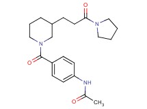 N-[4-({3-[3-oxo-3-(1-pyrrolidinyl)propyl]-1-piperidinyl}carbonyl)phenyl]acetamide