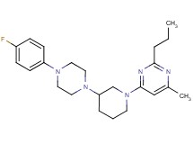 4-{3-[4-(4-fluorophenyl)-1-piperazinyl]-1-piperidinyl}-6-methyl-2-propylpyrimidine