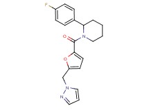 2-(4-fluorophenyl)-1-[5-(1H-pyrazol-1-ylmethyl)-2-furoyl]piperidine