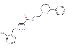1-(2-methylbenzyl)-N-[2-(3-phenyl-1-piperidinyl)ethyl]-1H-1,2,3-triazole-4-carboxamide