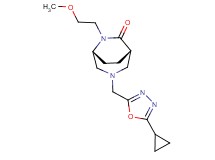 (1S*,5R*)-3-[(5-cyclopropyl-1,3,4-oxadiazol-2-yl)methyl]-6-(2-methoxyethyl)-3,6-diazabicyclo[3.2.2]nonan-7-one