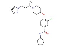 3-chloro-N-cyclopentyl-4-({1-[1-methyl-3-(1H-pyrazol-1-yl)propyl]-4-piperidinyl}oxy)benzamide