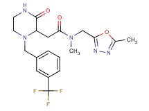 N-methyl-N-[(5-methyl-1,3,4-oxadiazol-2-yl)methyl]-2-{3-oxo-1-[3-(trifluoromethyl)benzyl]-2-piperazinyl}acetamide