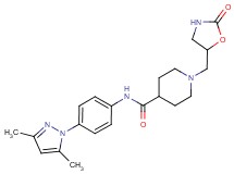 N-[4-(3,5-dimethyl-1H-pyrazol-1-yl)phenyl]-1-[(2-oxo-1,3-oxazolidin-5-yl)methyl]piperidine-4-carboxamide