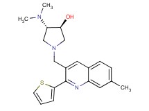 (3S*,4S*)-4-(dimethylamino)-1-{[7-methyl-2-(2-thienyl)-3-quinolinyl]methyl}-3-pyrrolidinol