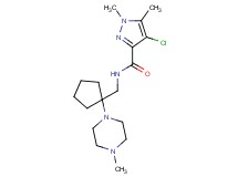 4-chloro-1,5-dimethyl-N-{[1-(4-methylpiperazin-1-yl)cyclopentyl]methyl}-1H-pyrazole-3-carboxamide