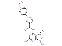 N-{1-[1-(4-methoxyphenyl)-1H-pyrazol-4-yl]ethyl}-1,3,6-trimethyl-1H-pyrazolo[3,4-d]pyrimidin-4-amine