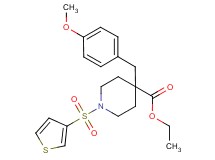 ethyl 4-(4-methoxybenzyl)-1-(3-thienylsulfonyl)-4-piperidinecarboxylate