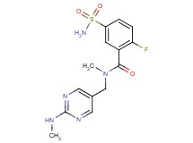 5-(aminosulfonyl)-2-fluoro-N-methyl-N-{[2-(methylamino)-5-pyrimidinyl]methyl}benzamide