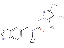 N-cyclopropyl-N-(1H-indol-5-ylmethyl)-2-(3,4,5-trimethyl-1H-pyrazol-1-yl)acetamide