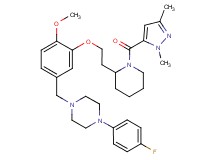 1-[3-(2-{1-[(1,3-dimethyl-1H-pyrazol-5-yl)carbonyl]-2-piperidinyl}ethoxy)-4-methoxybenzyl]-4-(4-fluorophenyl)piperazine