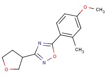 5-(4-methoxy-2-methylphenyl)-3-(tetrahydrofuran-3-yl)-1,2,4-oxadiazole