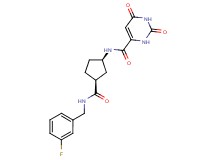 N-((1R*,3S*)-3-{[(3-fluorobenzyl)amino]carbonyl}cyclopentyl)-2,6-dioxo-1,2,3,6-tetrahydro-4-pyrimidinecarboxamide