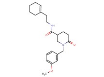 N-[2-(1-cyclohexen-1-yl)ethyl]-1-(3-methoxybenzyl)-6-oxo-3-piperidinecarboxamide