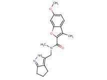 6-methoxy-N,3-dimethyl-N-(2,4,5,6-tetrahydrocyclopenta[c]pyrazol-3-ylmethyl)-1-benzofuran-2-carboxamide