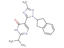 5-[1-(2,3-dihydro-1H-inden-2-yl)-3-methyl-1H-1,2,4-triazol-5-yl]-2-isopropylpyrimidin-4(3H)-one