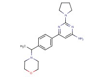 6-[4-(1-morpholin-4-ylethyl)phenyl]-2-pyrrolidin-1-ylpyrimidin-4-amine