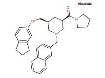 (3S,5R)-3-[(2,3-dihydro-1H-inden-5-yloxy)methyl]-1-(2-naphthylmethyl)-5-(1-pyrrolidinylcarbonyl)piperidine