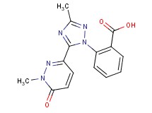 2-[3-methyl-5-(1-methyl-6-oxo-1,6-dihydropyridazin-3-yl)-1H-1,2,4-triazol-1-yl]benzoic acid