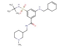 3-[(tert-butylamino)sulfonyl]-5-[(3-cyclohexen-1-ylmethyl)amino]-N-[(1-methyl-3-piperidinyl)methyl]benzamide