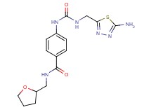 4-[({[(5-amino-1,3,4-thiadiazol-2-yl)methyl]amino}carbonyl)amino]-N-(tetrahydrofuran-2-ylmethyl)benzamide