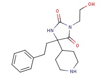 3-(2-hydroxyethyl)-5-(2-phenylethyl)-5-(4-piperidinyl)-2,4-imidazolidinedione hydrochloride