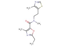 2-ethyl-N,4-dimethyl-N-[2-(4-methyl-1,3-thiazol-5-yl)ethyl]-1,3-oxazole-5-carboxamide