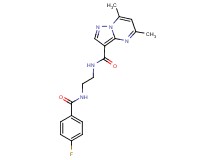 N-{2-[(4-fluorobenzoyl)amino]ethyl}-5,7-dimethylpyrazolo[1,5-a]pyrimidine-3-carboxamide