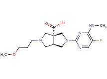 (3aR*,6aR*)-2-[5-fluoro-4-(methylamino)-2-pyrimidinyl]-5-(3-methoxypropyl)hexahydropyrrolo[3,4-c]pyrrole-3a(1H)-carboxylic acid