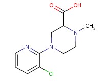 4-(3-chloropyridin-2-yl)-1-methylpiperazine-2-carboxylic acid