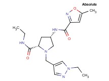 (4S)-N-ethyl-1-[(1-ethyl-1H-pyrazol-4-yl)methyl]-4-{[(5-methylisoxazol-3-yl)carbonyl]amino}-L-prolinamide