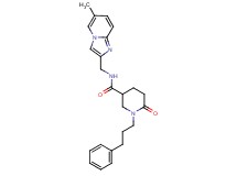 N-[(6-methylimidazo[1,2-a]pyridin-2-yl)methyl]-6-oxo-1-(3-phenylpropyl)-3-piperidinecarboxamide