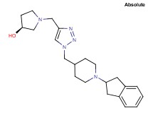(3S)-1-[(1-{[1-(2,3-dihydro-1H-inden-2-yl)-4-piperidinyl]methyl}-1H-1,2,3-triazol-4-yl)methyl]-3-pyrrolidinol bis(trifluoroacetate) (salt)