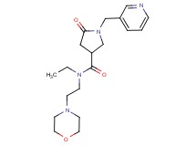 N-ethyl-N-[2-(4-morpholinyl)ethyl]-5-oxo-1-(3-pyridinylmethyl)-3-pyrrolidinecarboxamide