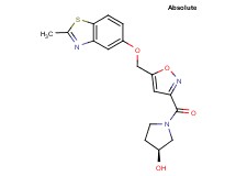 (3S)-1-[(5-{[(2-methyl-1,3-benzothiazol-5-yl)oxy]methyl}-3-isoxazolyl)carbonyl]-3-pyrrolidinol