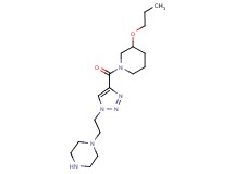 1-(2-{4-[(3-propoxypiperidin-1-yl)carbonyl]-1H-1,2,3-triazol-1-yl}ethyl)piperazine