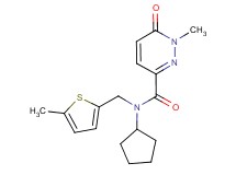 N-cyclopentyl-1-methyl-N-[(5-methyl-2-thienyl)methyl]-6-oxo-1,6-dihydropyridazine-3-carboxamide