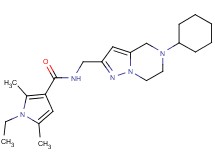 N-[(5-cyclohexyl-4,5,6,7-tetrahydropyrazolo[1,5-a]pyrazin-2-yl)methyl]-1-ethyl-2,5-dimethyl-1H-pyrrole-3-carboxamide