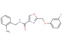 2-[(3-fluorophenoxy)methyl]-N-(2-methylbenzyl)-1,3-oxazole-4-carboxamide