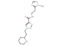 N-[2-(1-methyl-1H-1,2,4-triazol-5-yl)ethyl]-1-(2-piperidin-2-ylethyl)-1H-1,2,3-triazole-4-carboxamide